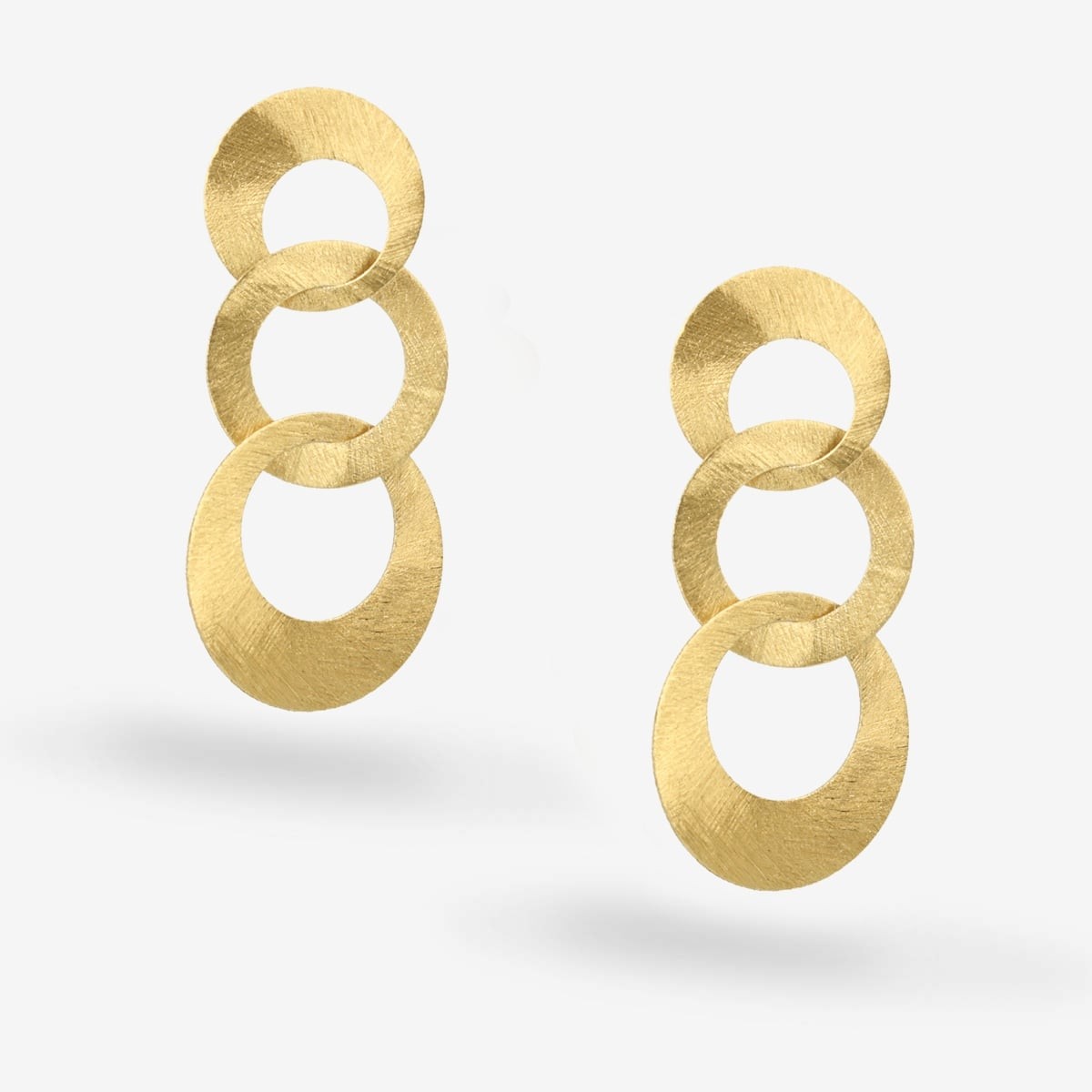 Triple Round - Ohrhänger - 18k vergoldet