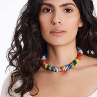 Vorschau: Confetti Rainbow - Halsketten - 24k vergoldet