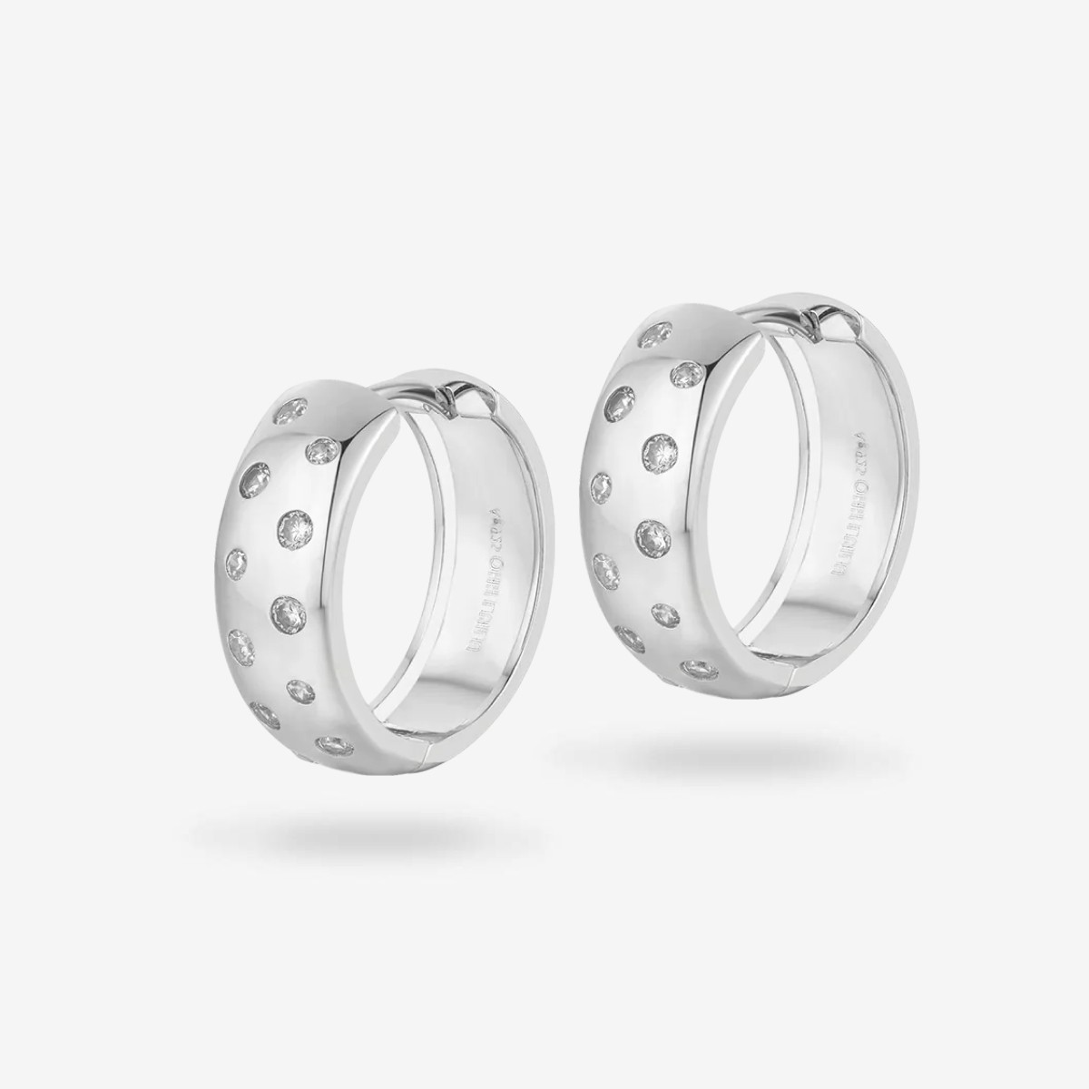Maya Earrings Maxi Zirconia - Creolen - Silber