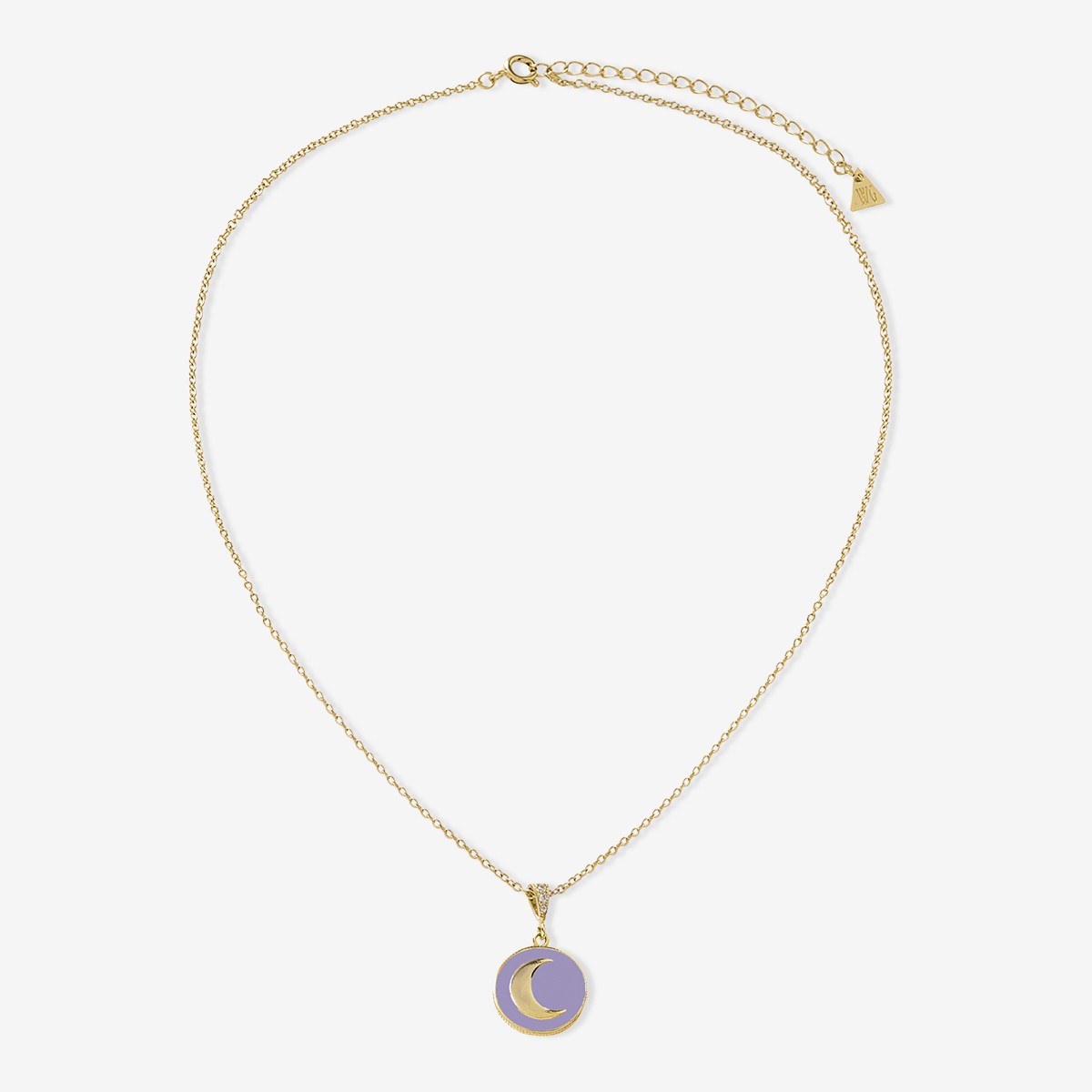 Gold Purple Bloom Cosmic Sparkle - Halsketten - 18k vergoldet
