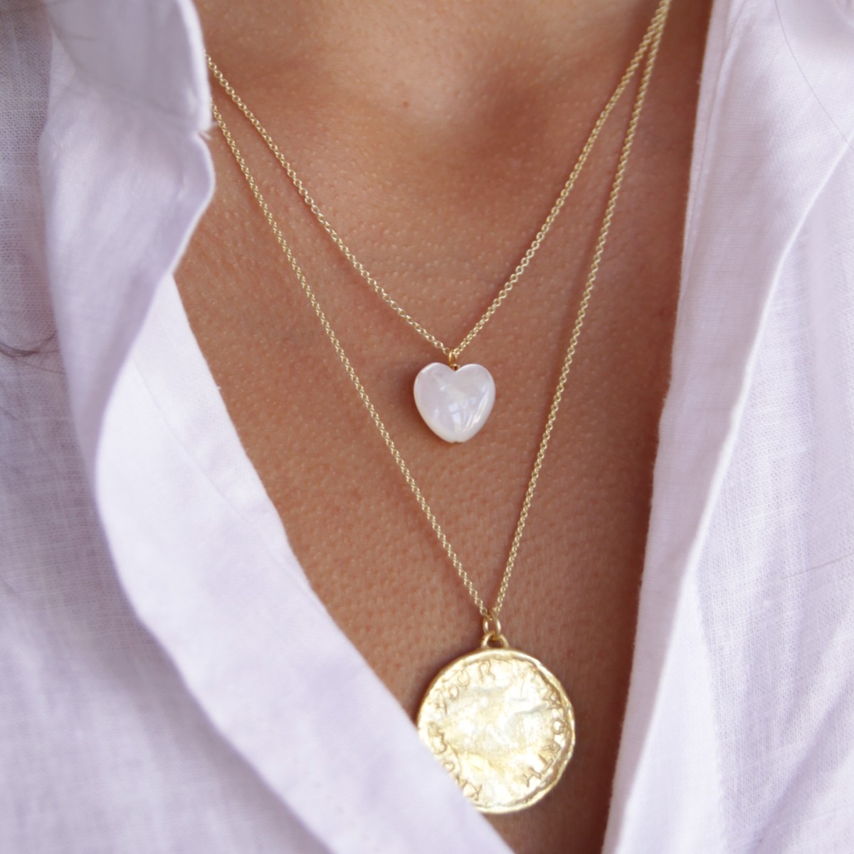 Heart necklace – Halsketten – 18k vergoldet