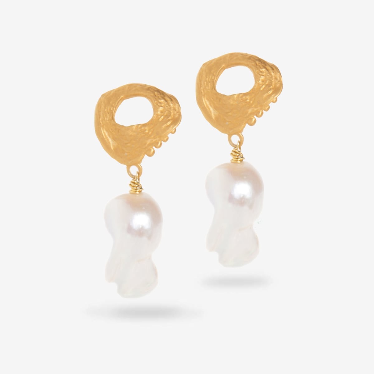 Lava Baroque Pearl Earrings - Ohrhänger - 24k vergoldet