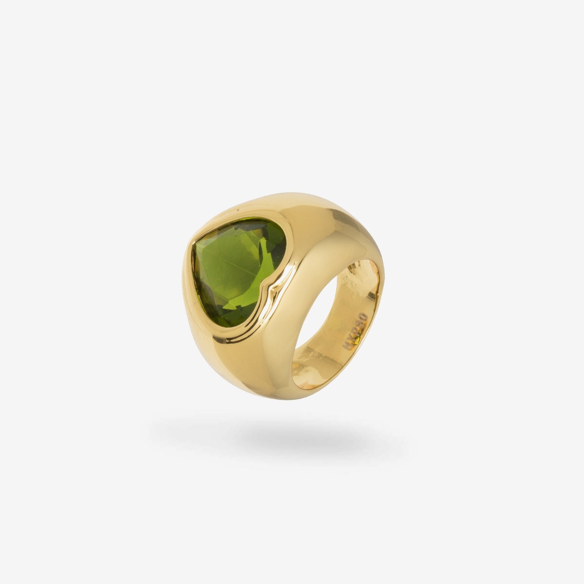 Heartly vert - Ring - 24k vergoldet