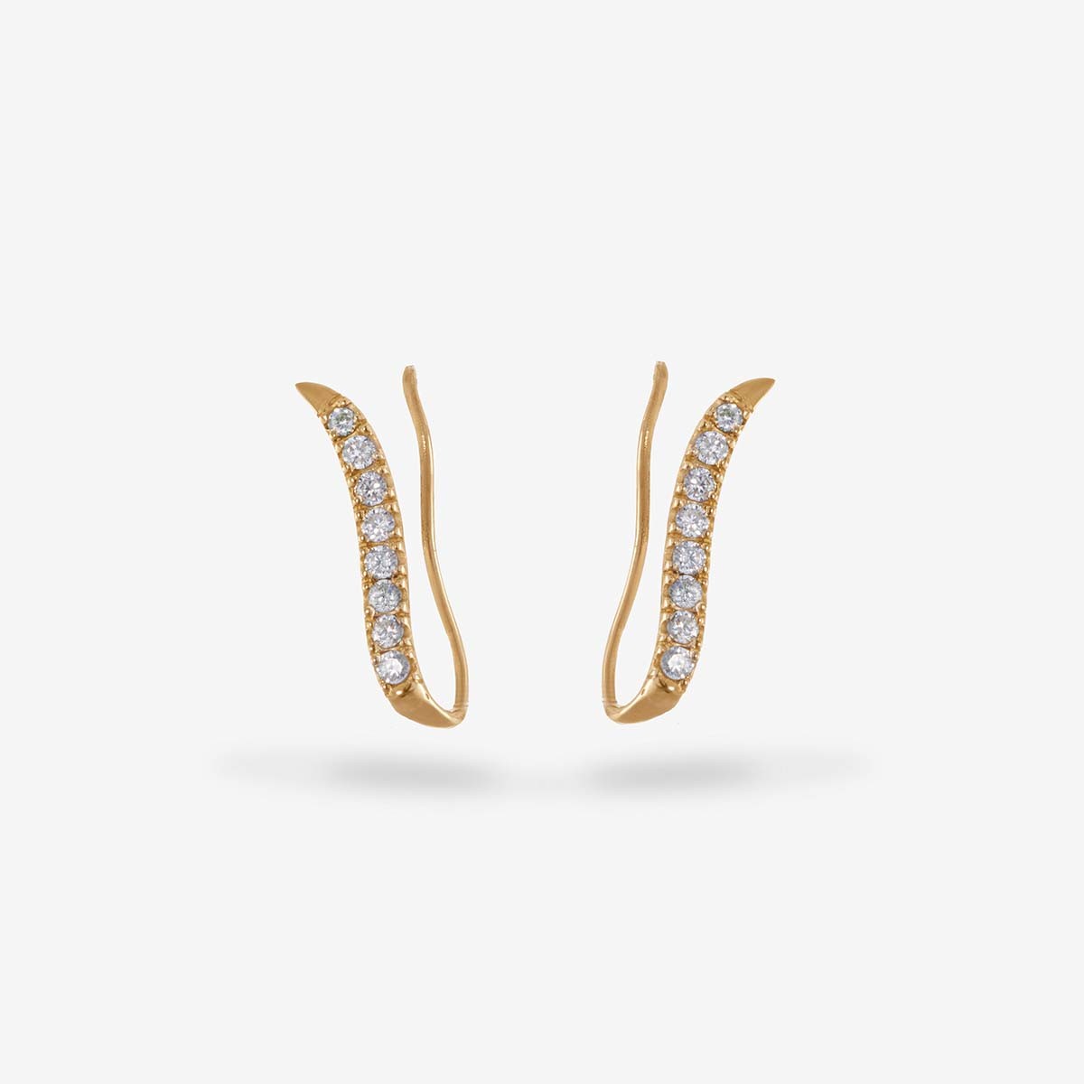 The Clip Set white - Ohrclips - 14k Gold