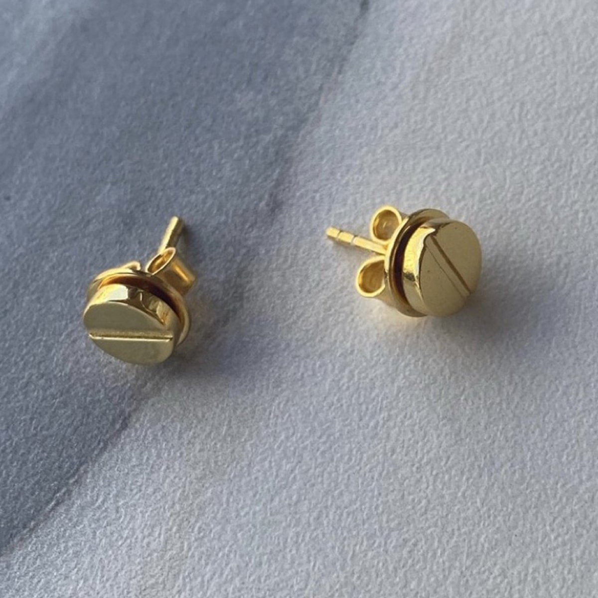 Mini Signet Earrings - Ohrstecker - 18k vergoldet