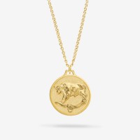 Vorschau: Zodiac Taurus Medallion Gold - Halsketten - 18k vergoldet