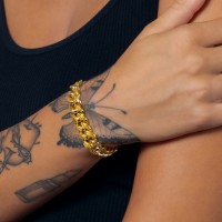 Vorschau: Cuban Pave - Armbänder - 18k vergoldet
