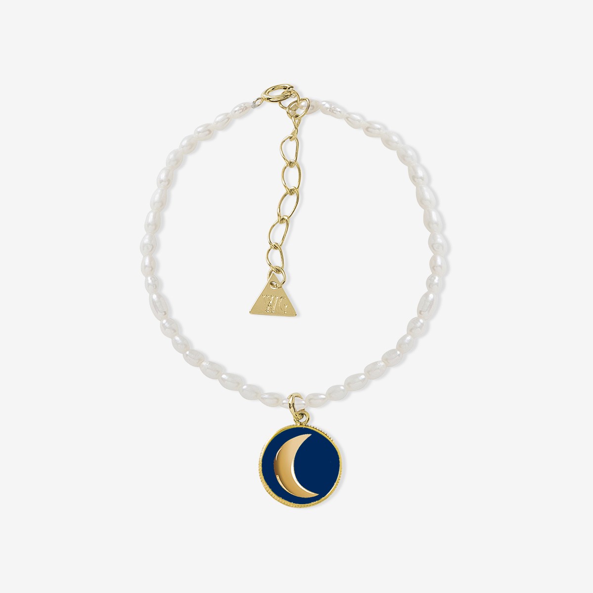 Gold Blue Cosmic Love Pearl - Armbänder - 18k vergoldet