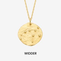 Vorschau: Constellation Aries Medallion Gold - Halsketten - 18k vergoldet