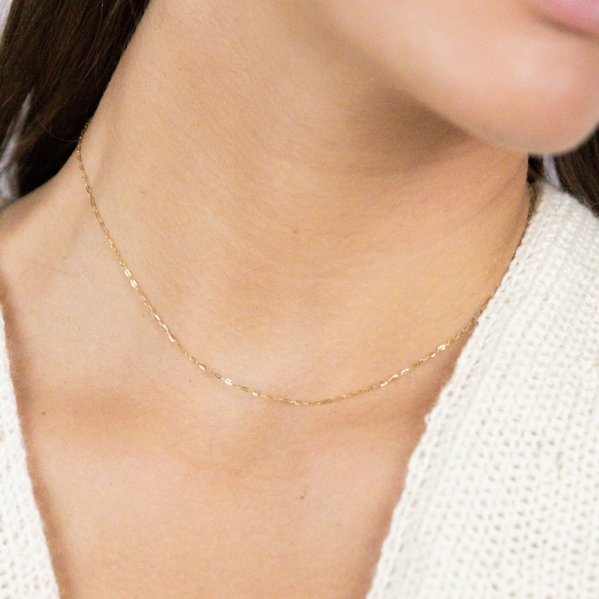 Sparkle Chain 40 cm - Halsketten - 14k Gold
