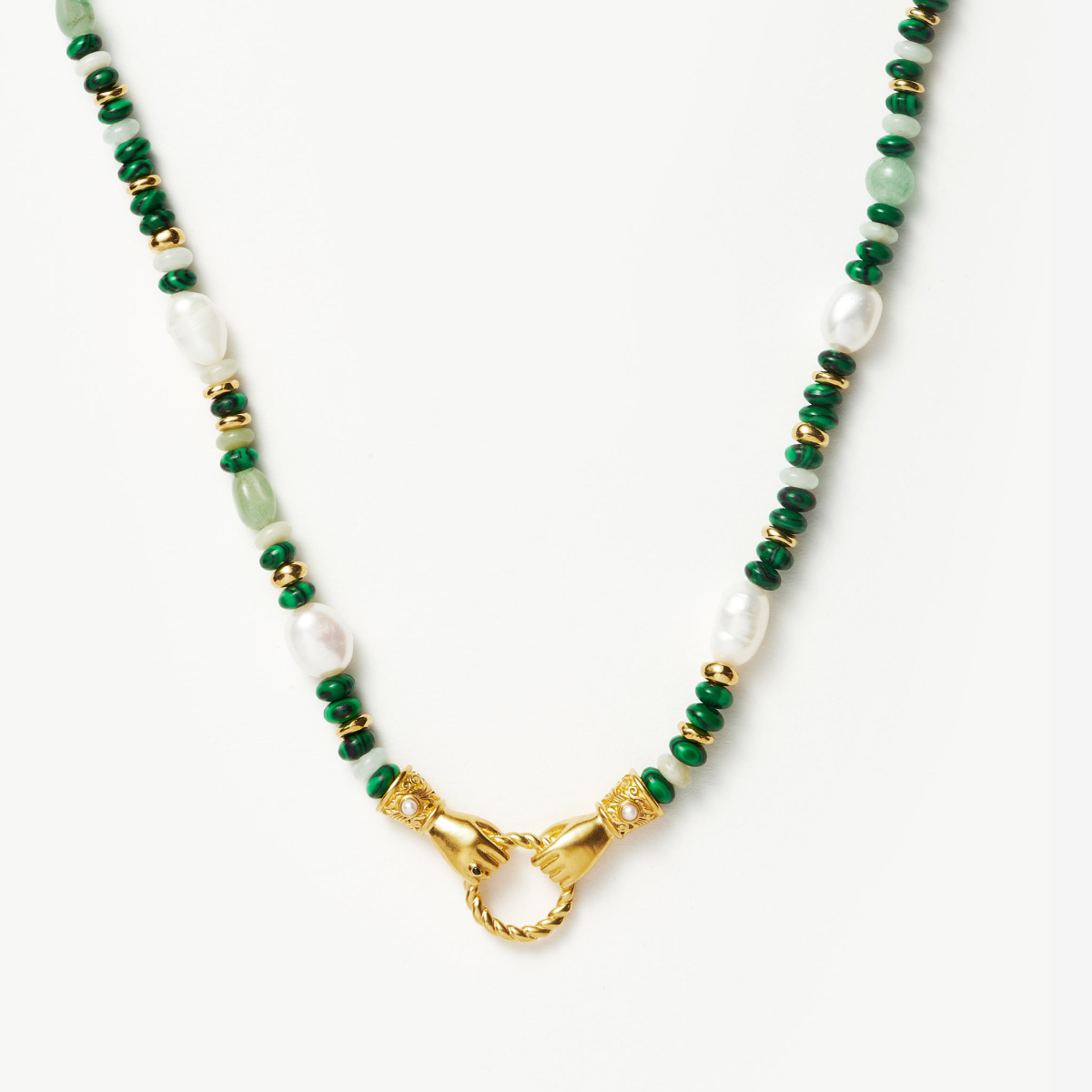 Beaded in Good Hands – Halsketten – 18k vergoldet