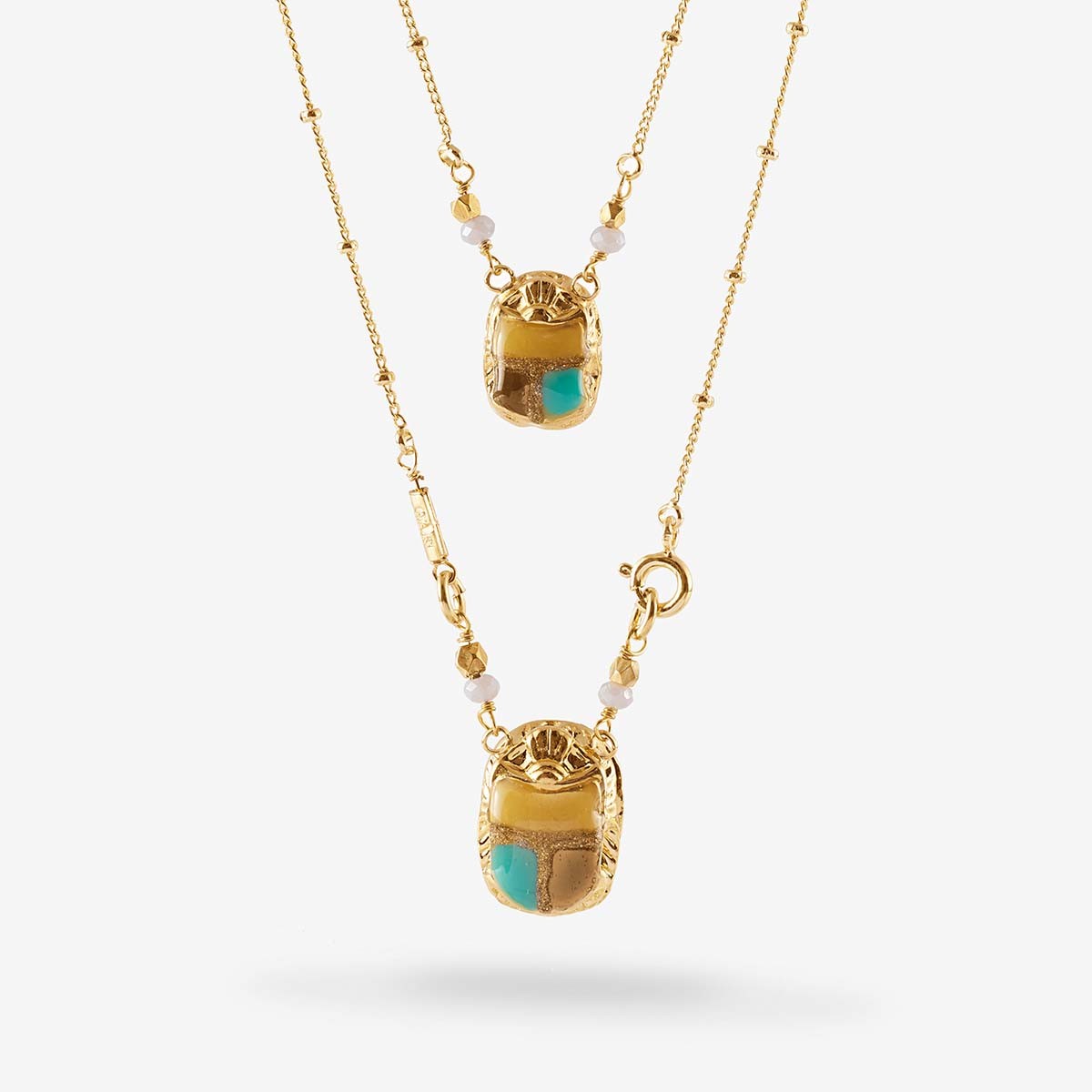 Scaramouche Green - Halskette - 24K vergoldet