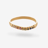 Vorschau: One By One rainbow - Ring - 14k Gold