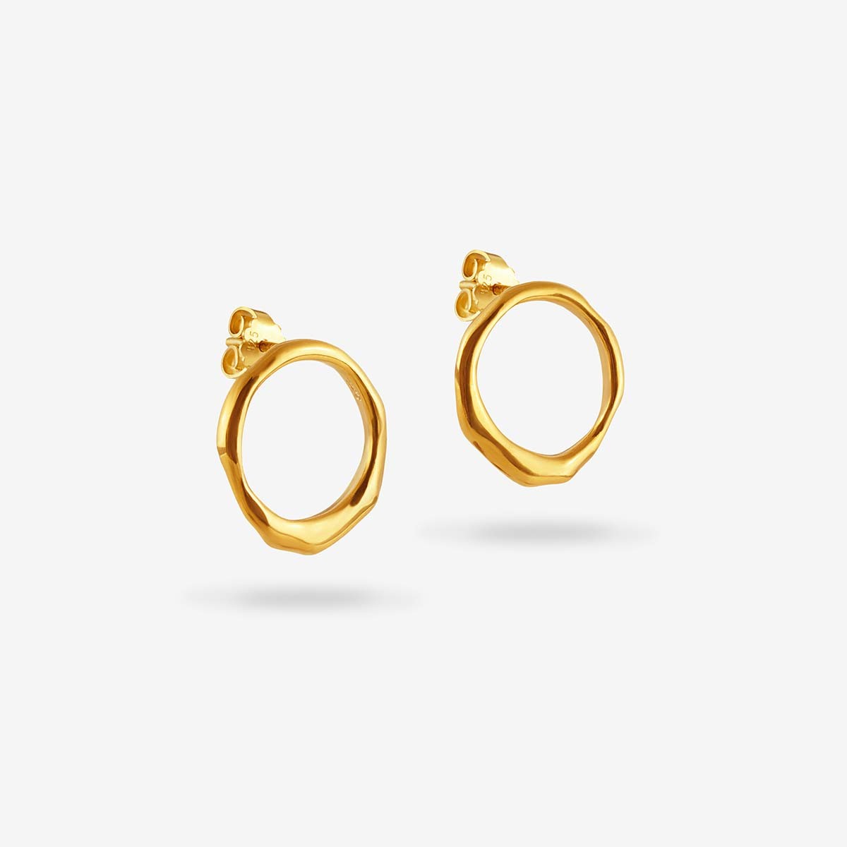 Curves Earrings Goldplated - Ohrstecker - 22k vergoldet