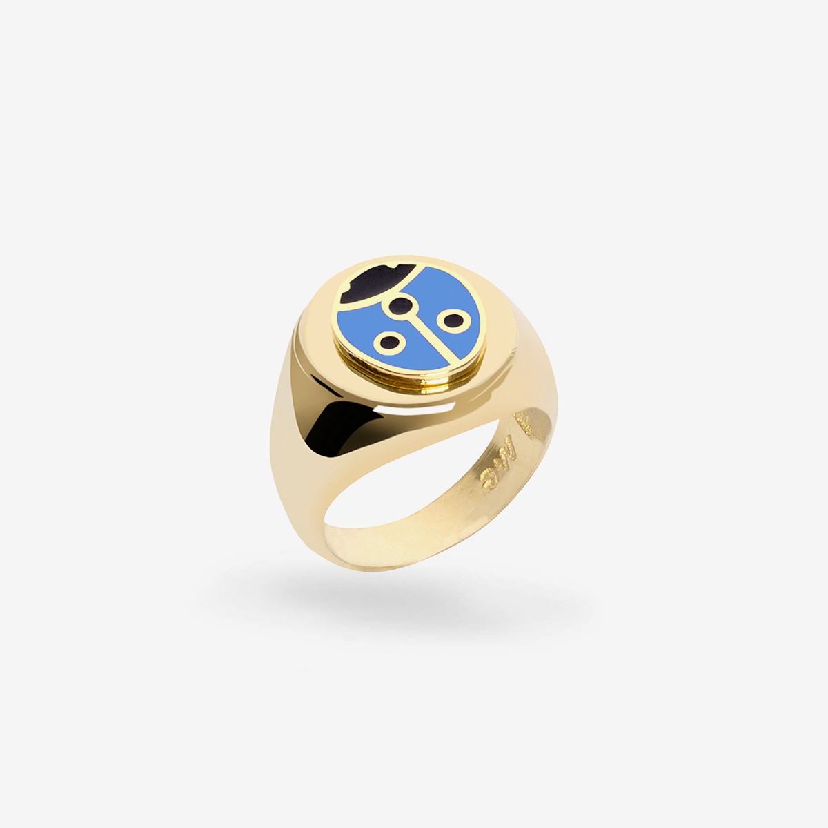 Ladybug Blue - Ring - 18k vergoldet