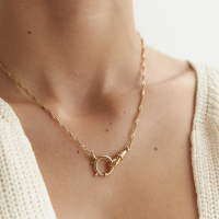Vorschau: Angela Necklace - Halsketten - 24k vergoldet