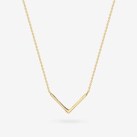 Vorschau: V - Halskette - 14k Gold