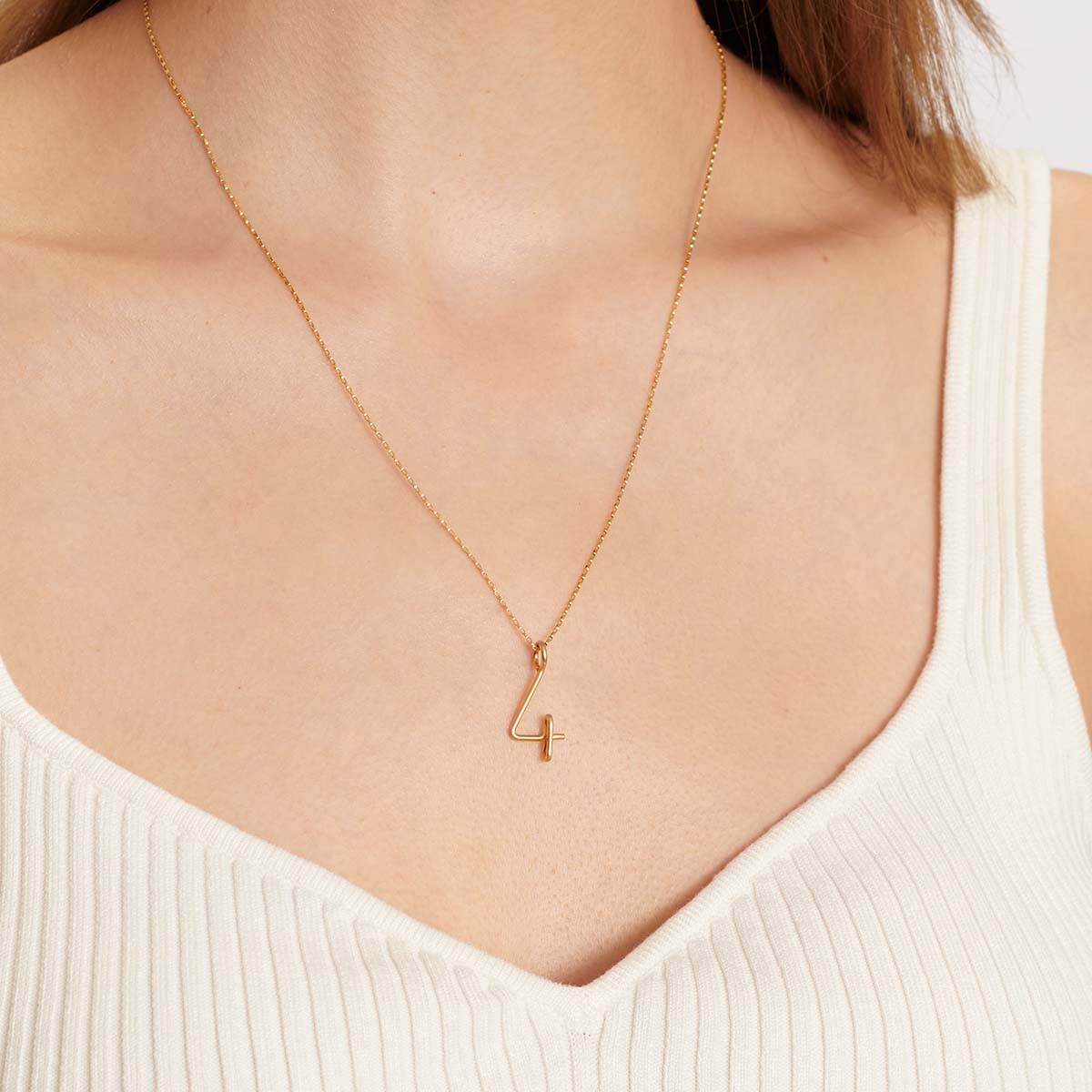 Numerology 4 - Halskette - 14k Gold Filled