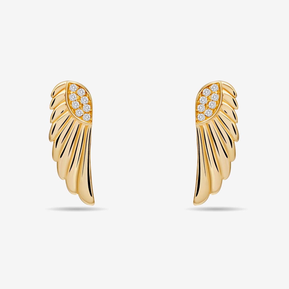 Diamond Goddess Wings - Ohrstecker - 14k Gold
