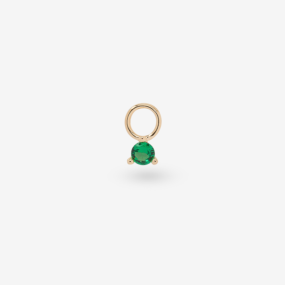 Crystal Green - Ohrringanhänger - 18k vergoldet