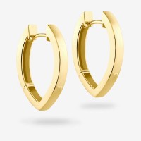 Vorschau: Oval Creoles - Creolen - 18k vergoldet