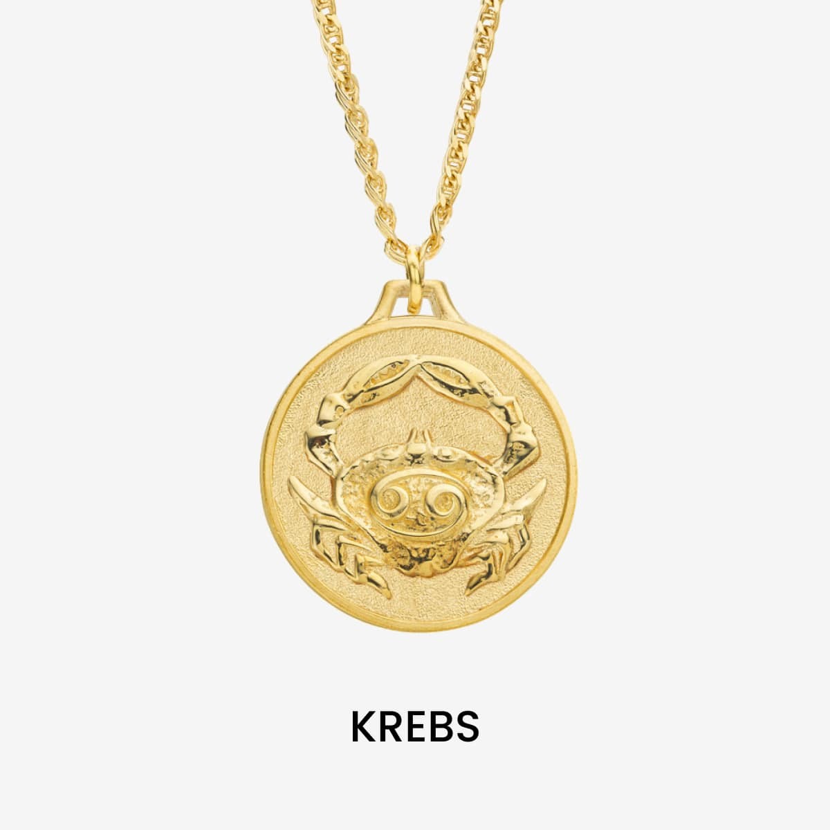 Zodiac Cancer Medallion Gold - Halsketten - 18k vergoldet