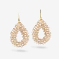 Vorschau: Soft Champagne Drop Glassberry S Earrings - Ohrhänger - 18k vergoldet