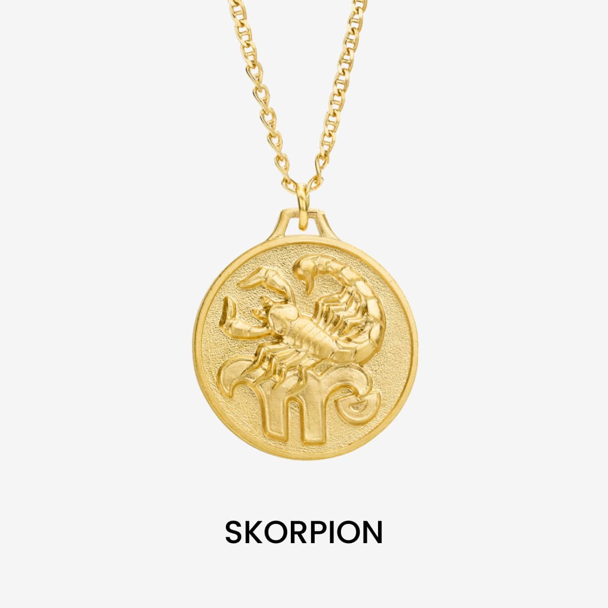 Zodiac Scorpio Medallion Gold - Halsketten - 18k vergoldet