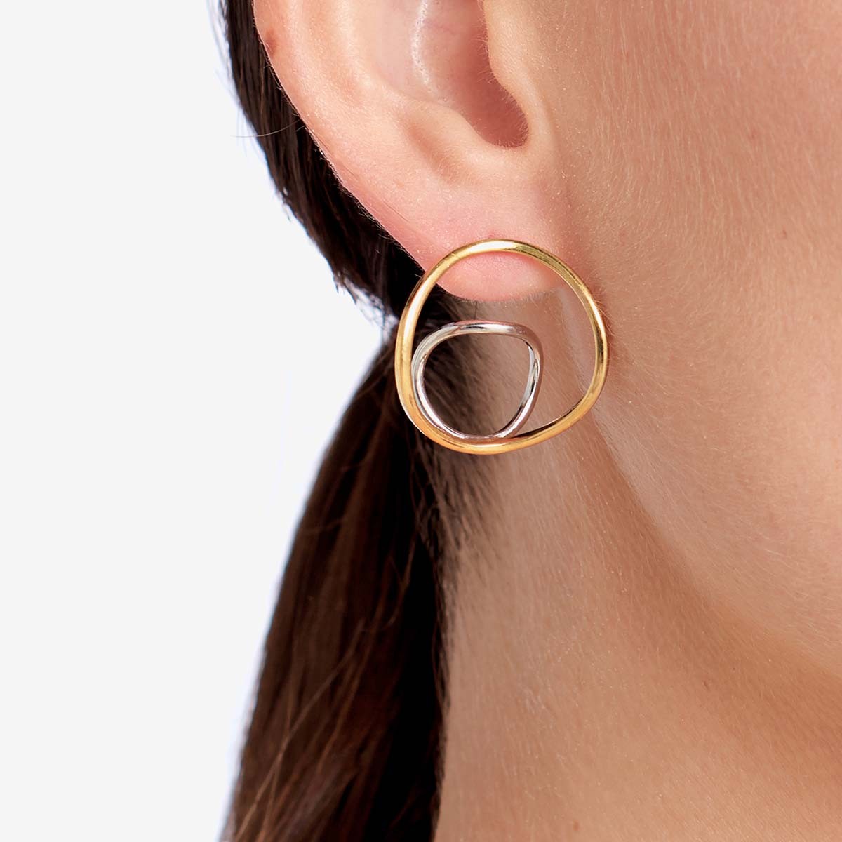 Soley two tone earrings - Ohrhänger - 18k vergoldet