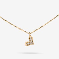 Vorschau: Diamond Heart Necklace - Halsketten - 14k Gold