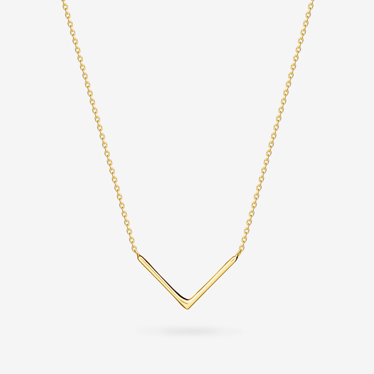 V - Halskette - 14k Gold