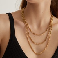 Vorschau: Marguerite Chain Large - Halsketten - 24k vergoldet