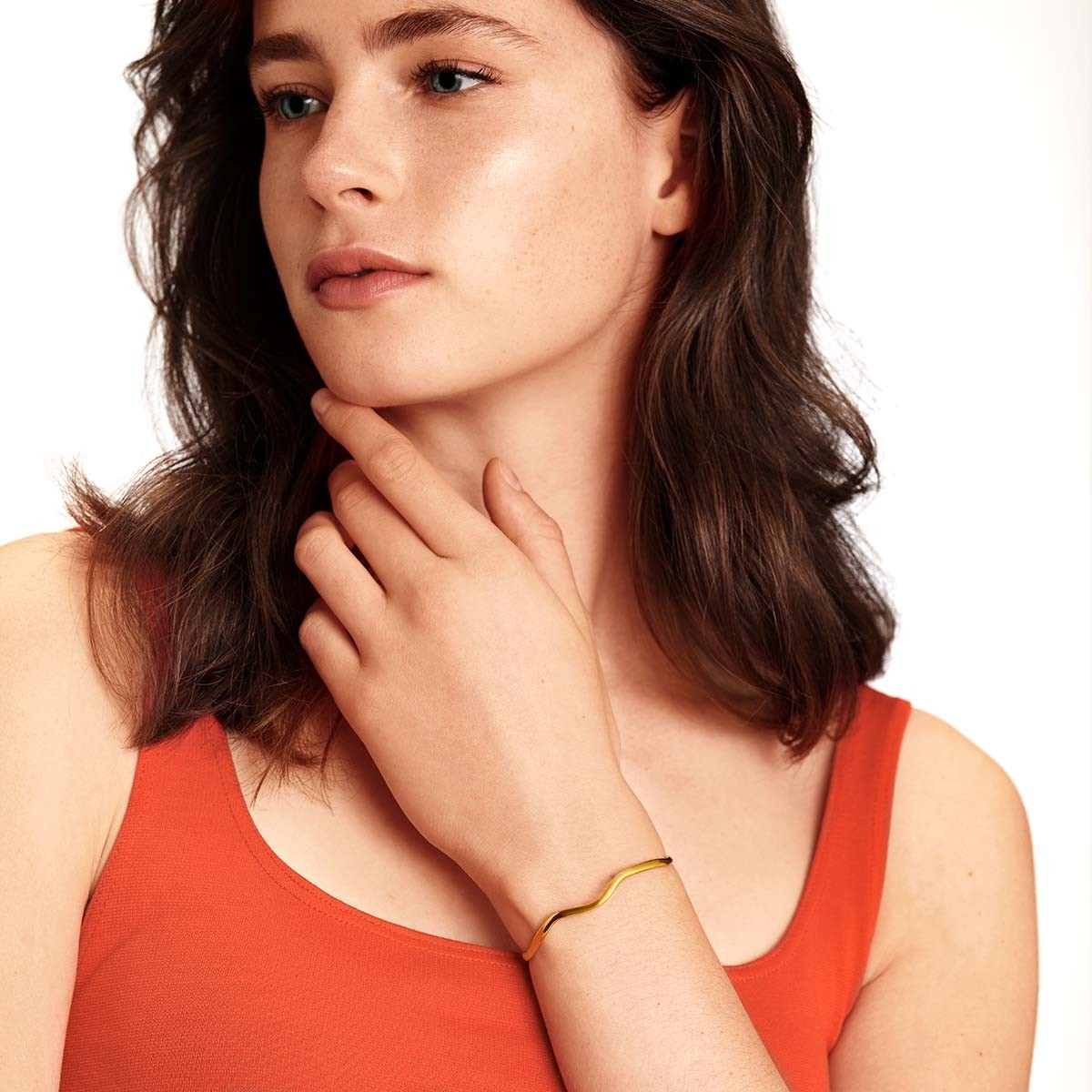 Curves Bracelet Goldplated - Armreifen - 22k vergoldet