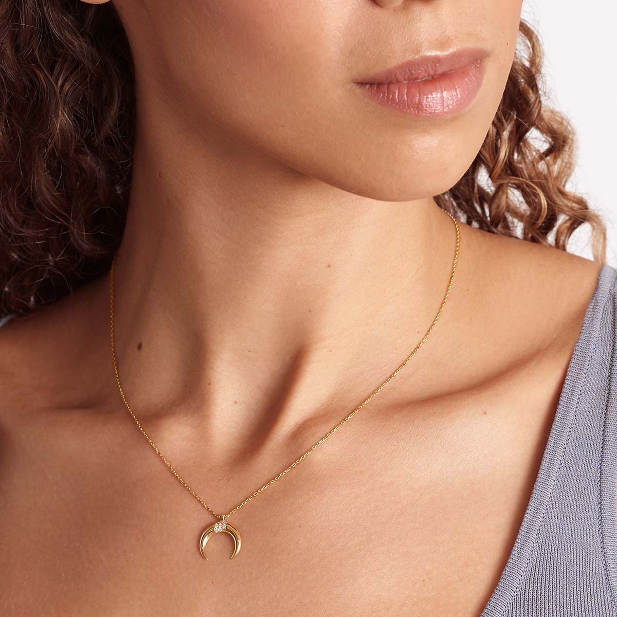 Diamond Luna - Halskette - 14k Gold