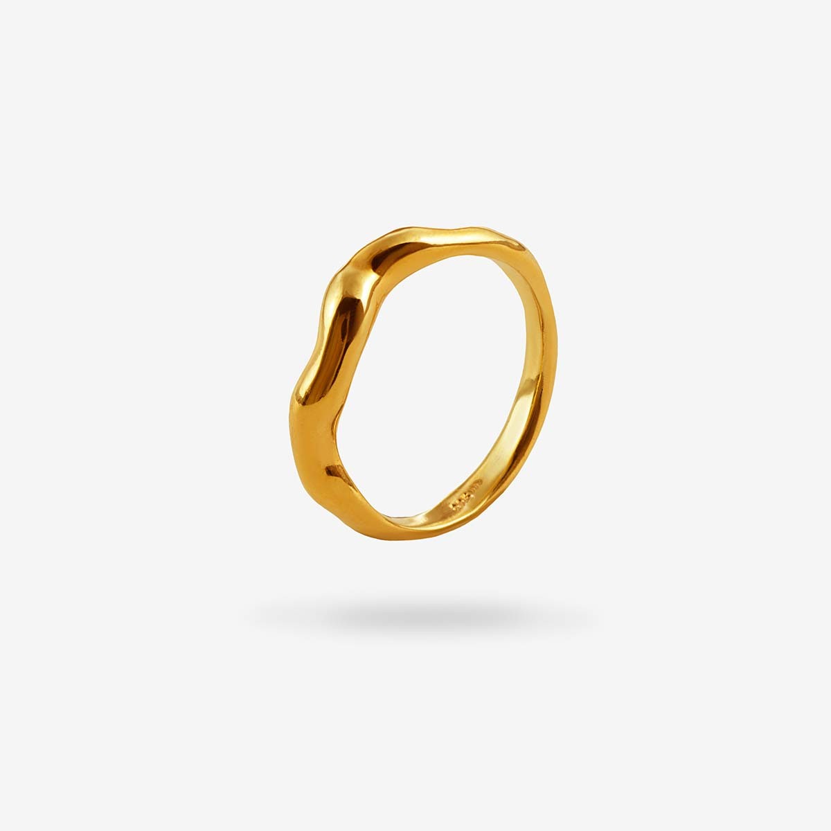 Curves Ring Goldplated - Ringe - 22k vergoldet