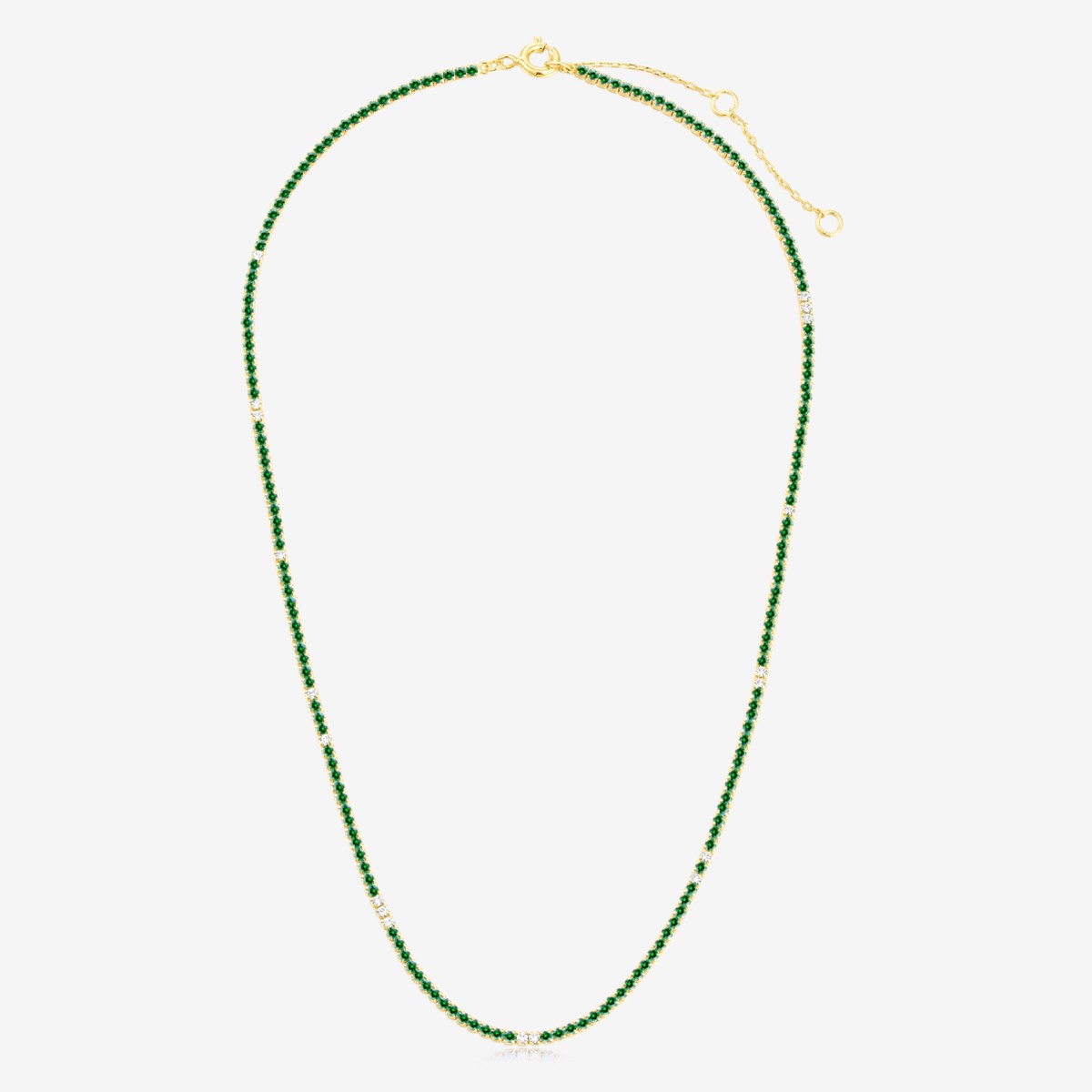 Green Goddess Necklace - Ketten - 18k vergoldet