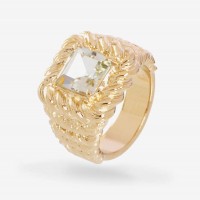 Vorschau: Mrs. Green Prasiolite - Ring - 24k vergoldet