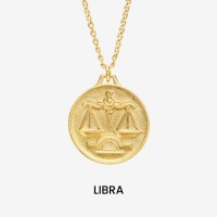 Vorschau: Zodiac Libra Medallion Gold - Halsketten - 18k vergoldet