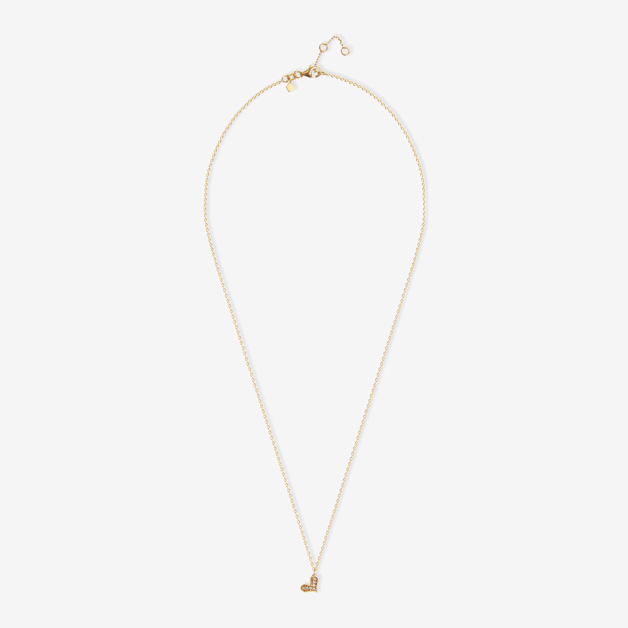 Diamond Heart Necklace - Halsketten - 14k Gold