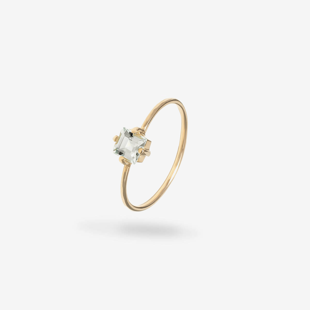 Baby D Carre white - Ring - 14k Gold