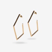 Vorschau: Shape Hoops Big - Creolen - 22k vergoldet