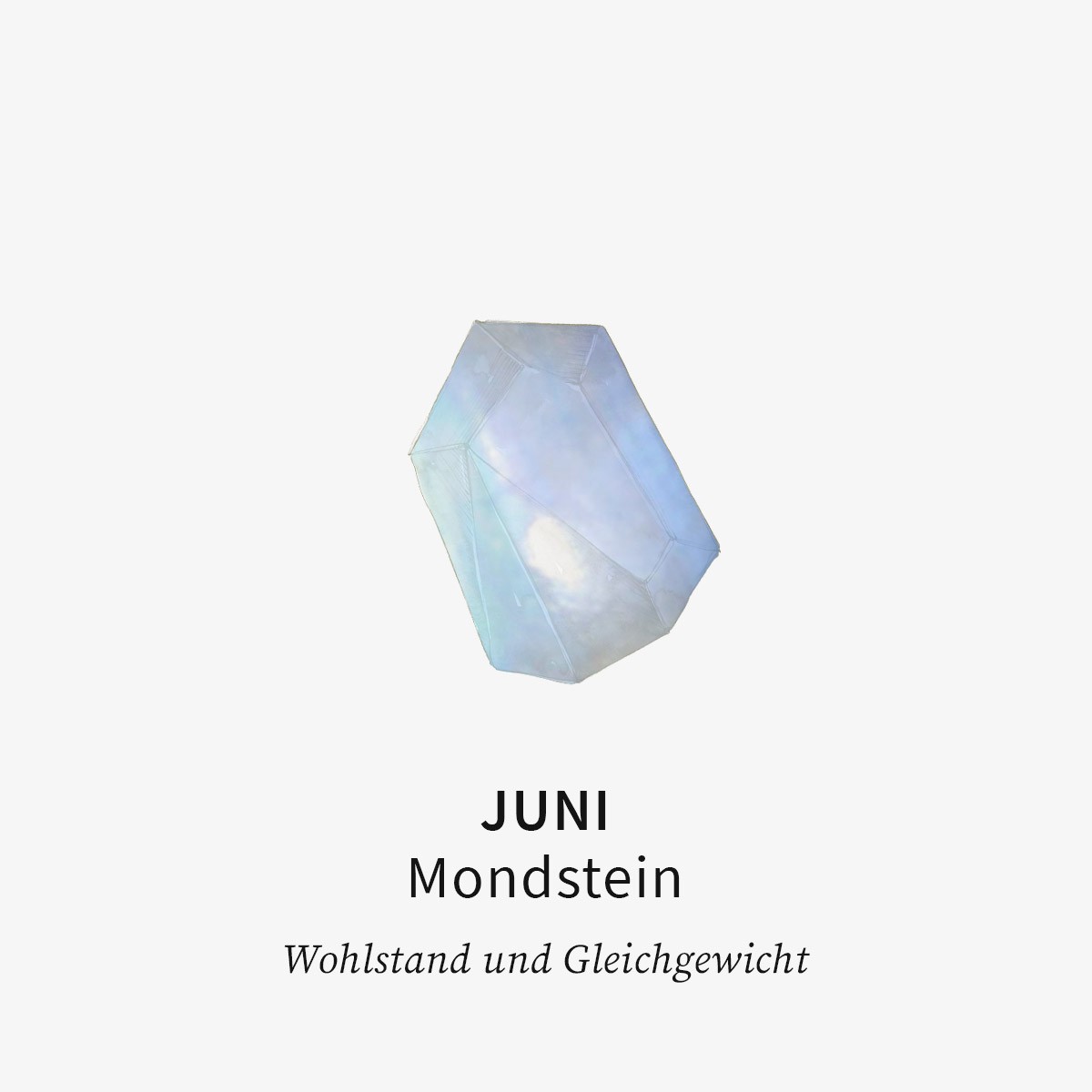 Birthstone June - Halsketten - 18k vergoldet