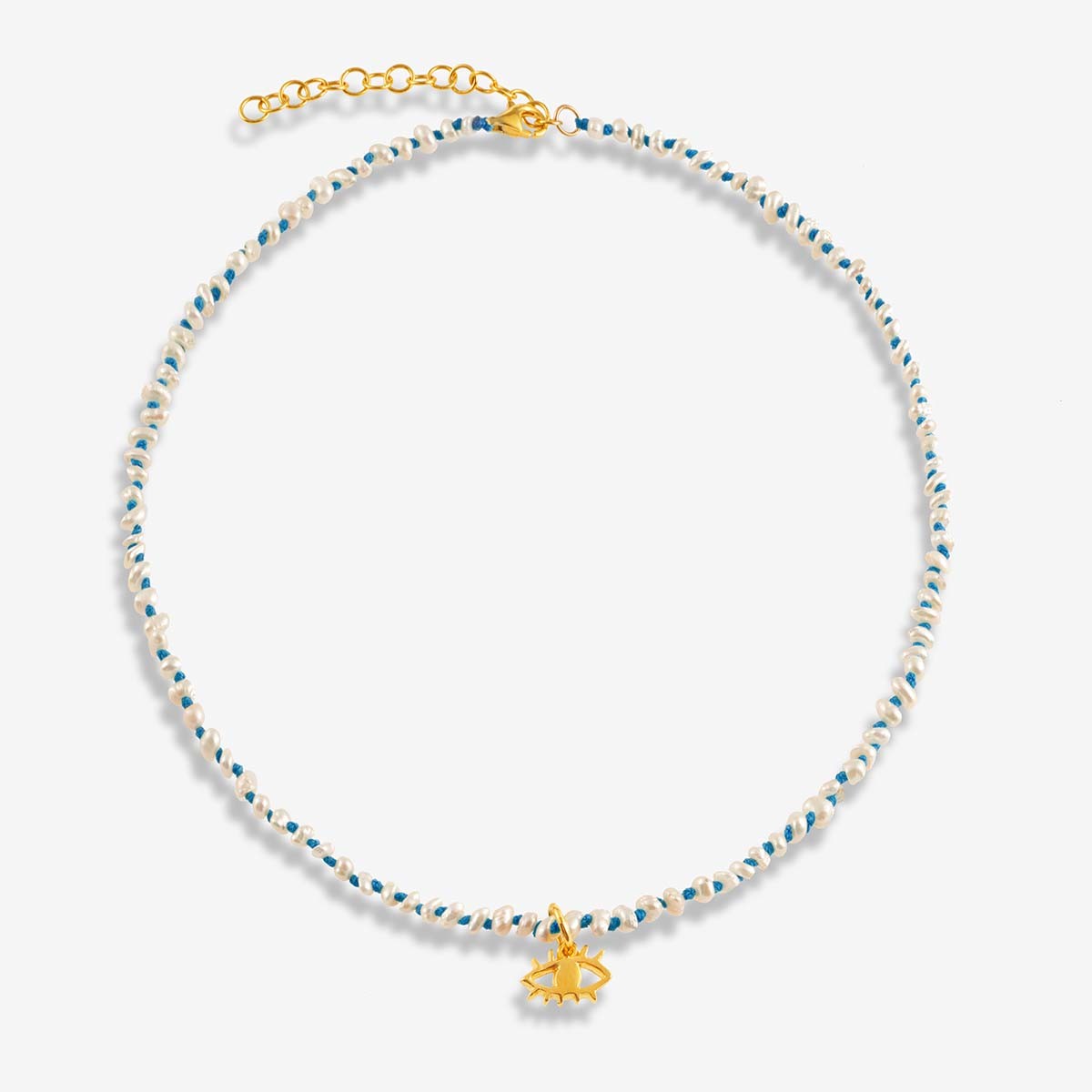 Wizard of Pearls Knotted Eye Necklace - Halsketten - 24k vergoldet