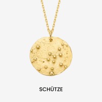 Vorschau: Constellation Sagittarius Medallion Gold - Halsketten - 18k vergoldet