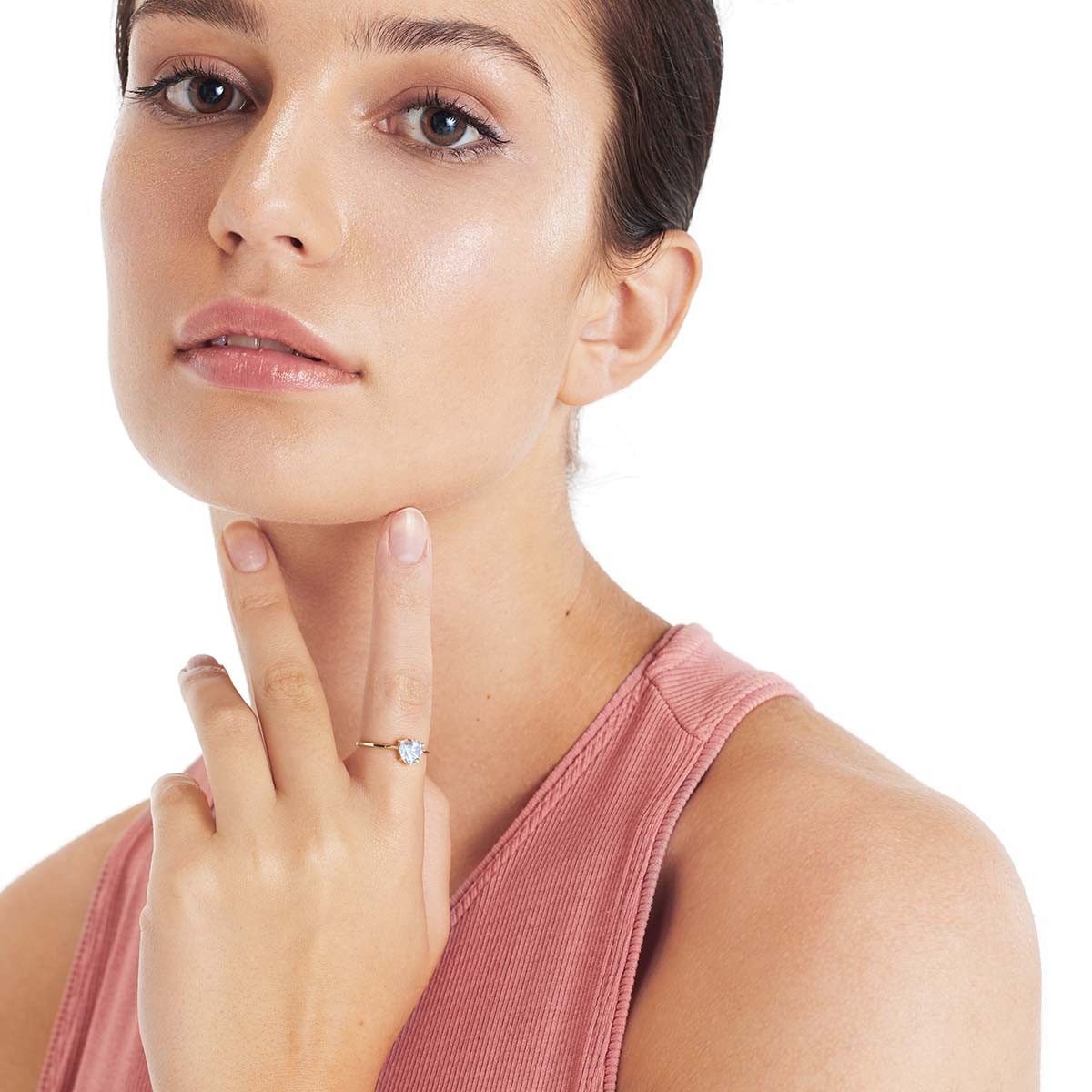 Baby D Love aqua - Ring - 14k Gold