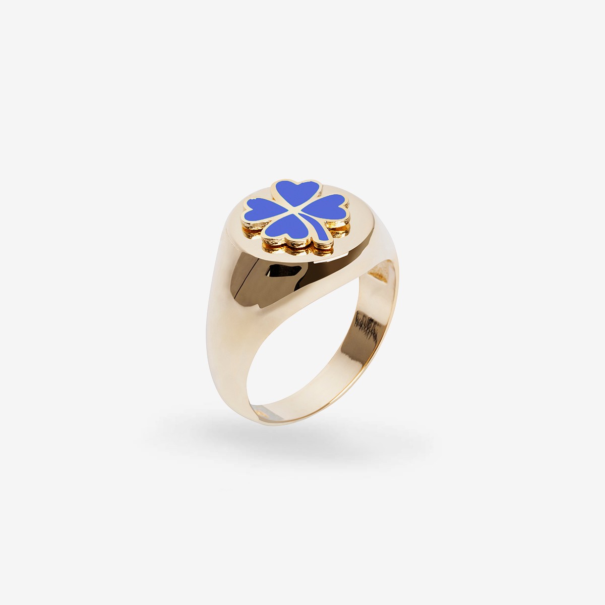 Clover Blue - Ring - 18k vergoldet