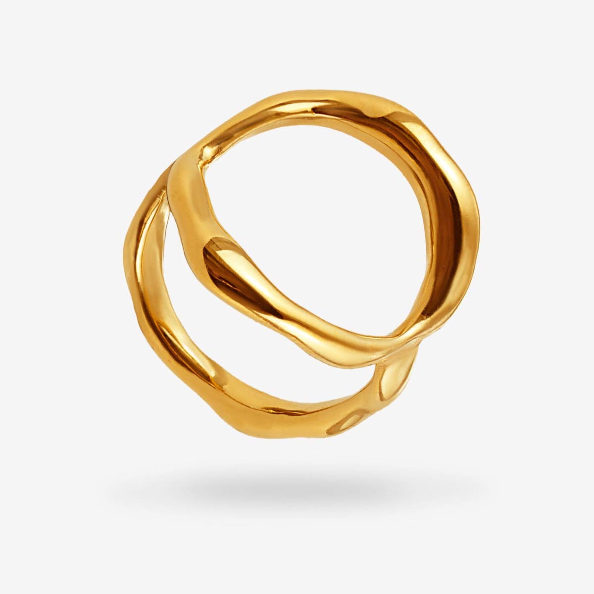 Curves Ring Big Goldplated - Ringe - 22k vergoldet