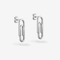 Vorschau: Essential Funky Clip Earrings Silver - Ohrstecker - Silber