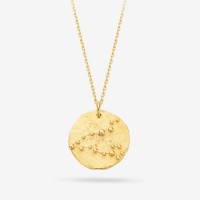 Vorschau: Constellation Pisces Medallion Gold - Halsketten - 18k vergoldet