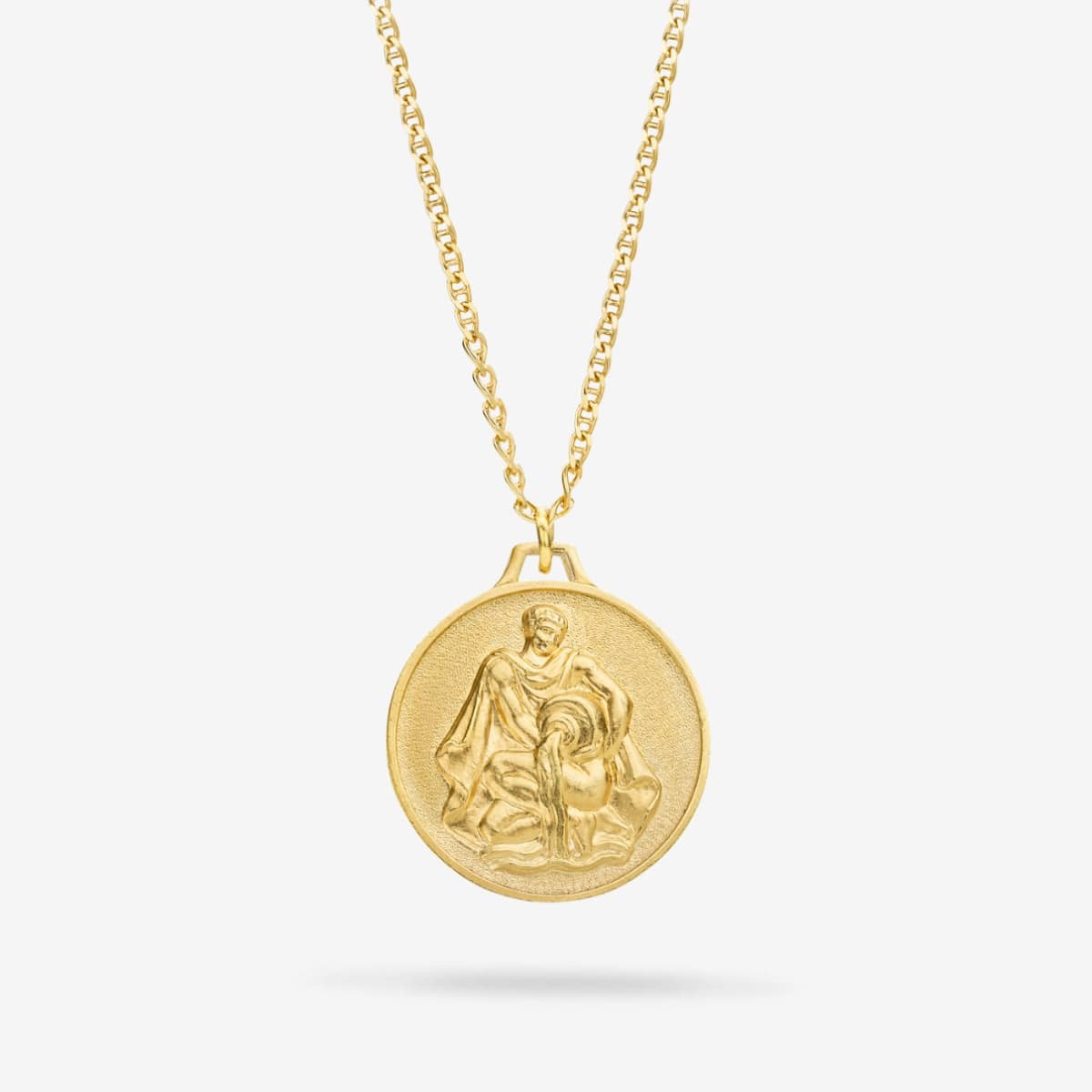 Zodiac Aquarius Medallion Gold - Halsketten - 18k vergoldet